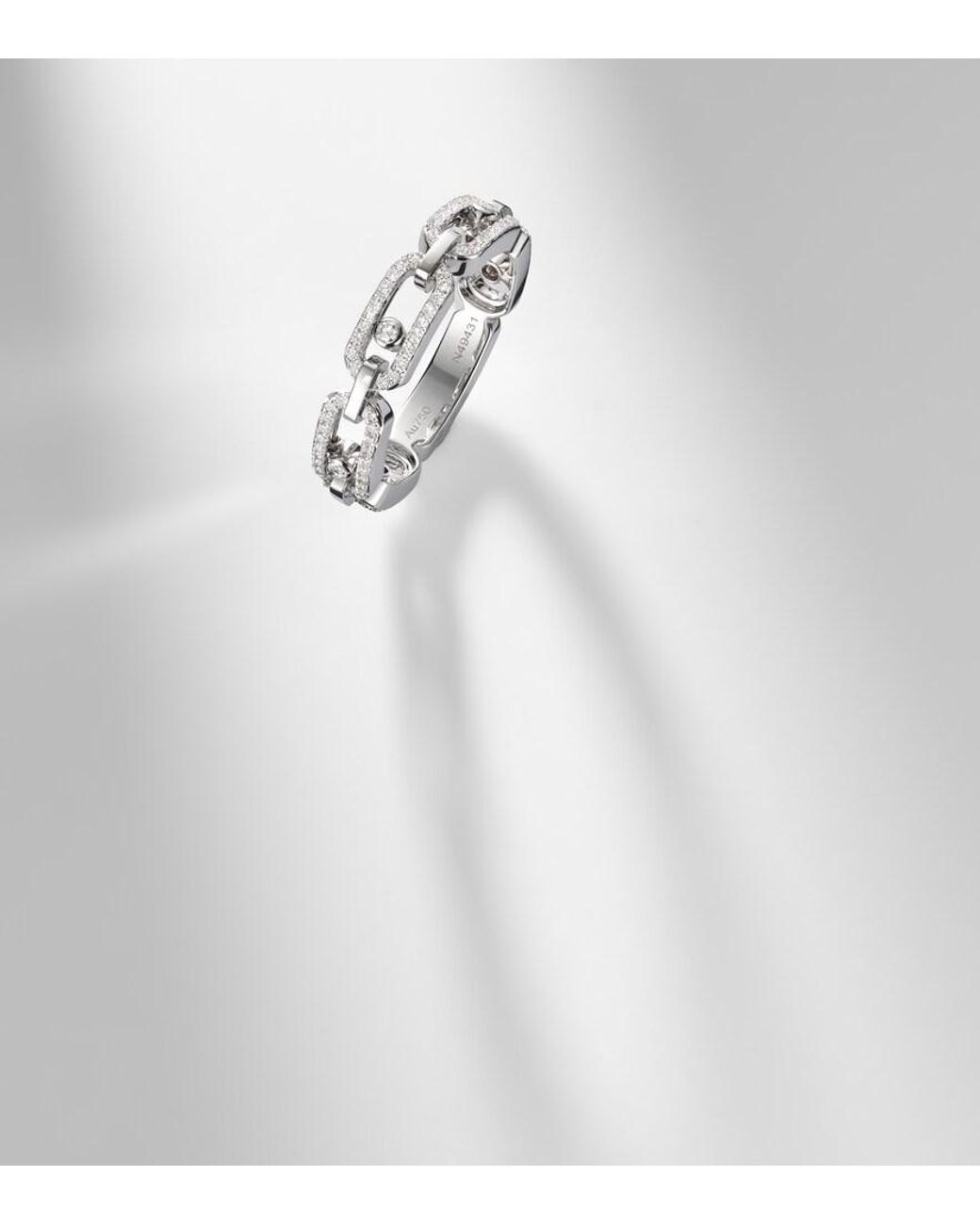 Messika White Move Link 18Kt Ring With Diamonds