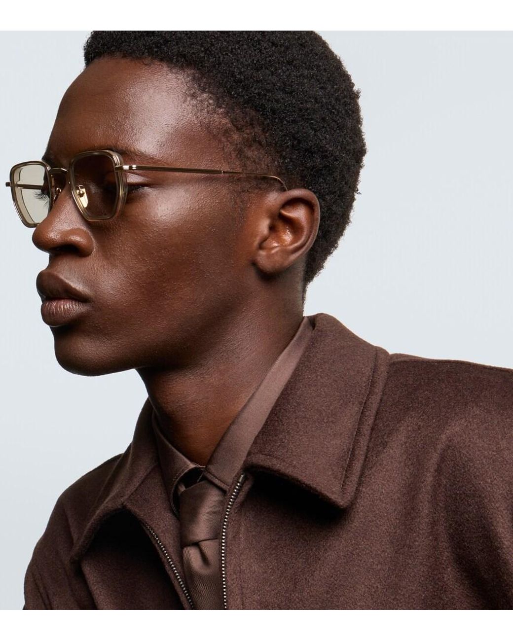 Jacques Marie Mage Metallic Atkins Square Sunglasses for men