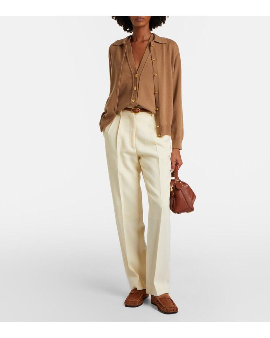 Blazé Milano Brown Highland Wool And Cashmere Cardigan
