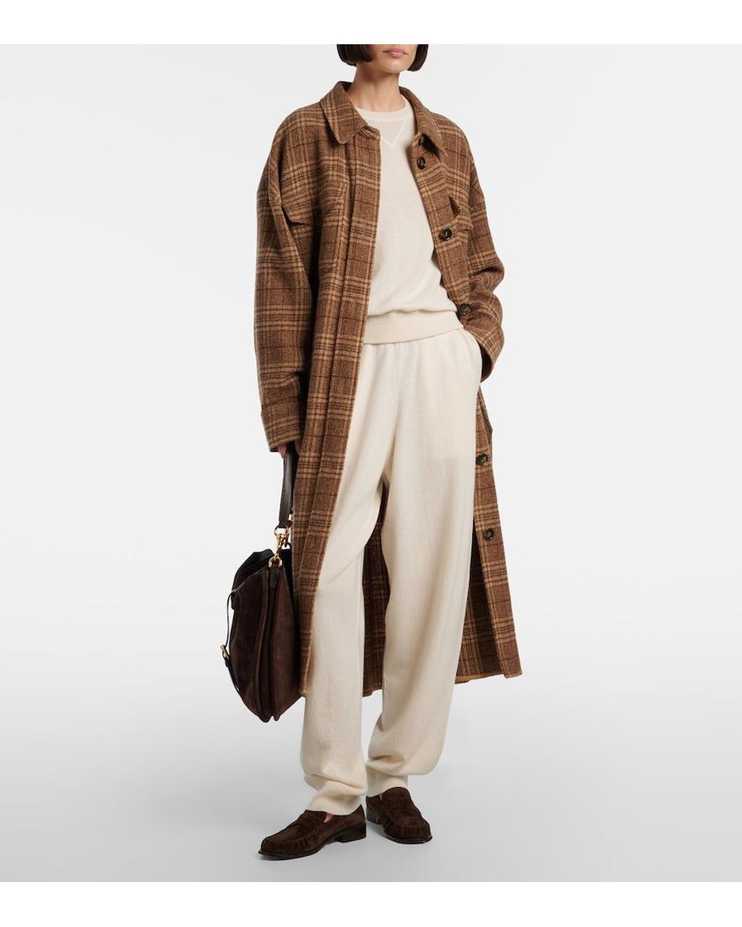 Jardin Des Orangers Natural Wool And Cashmere Sweatpants