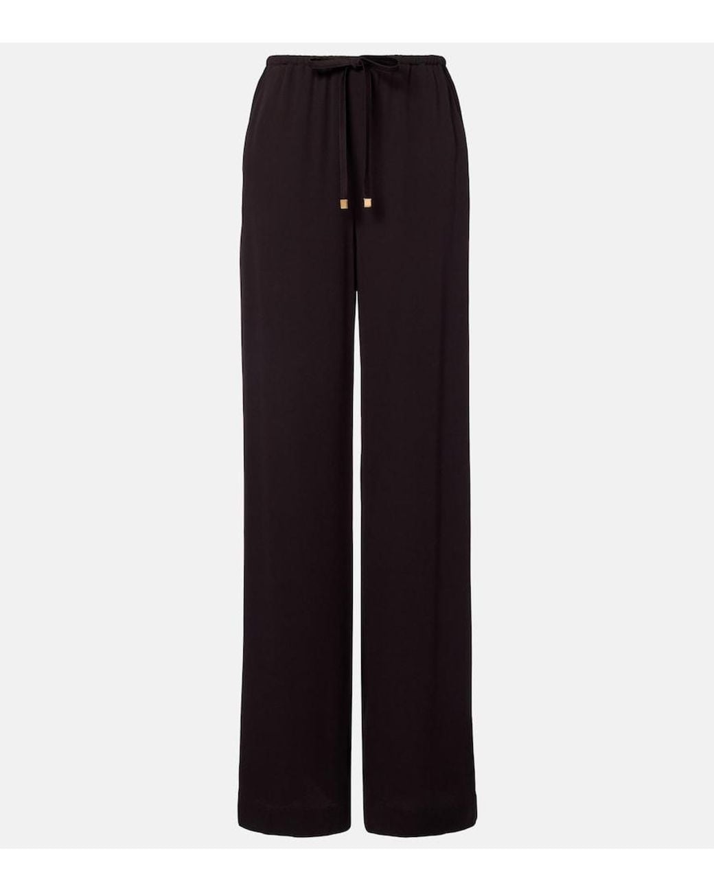 Agnona Blue Jersey Wide-Leg Pants