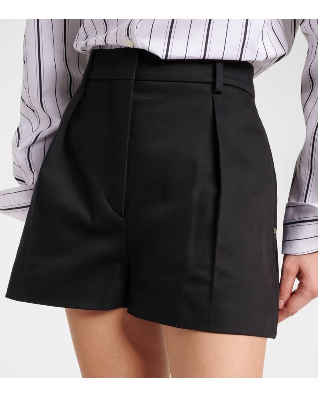 ショートパンツ SPORTMAX UNICO STRETCH GABARDINE SHORTS Stretch gabardine shorts, black | Sportmax