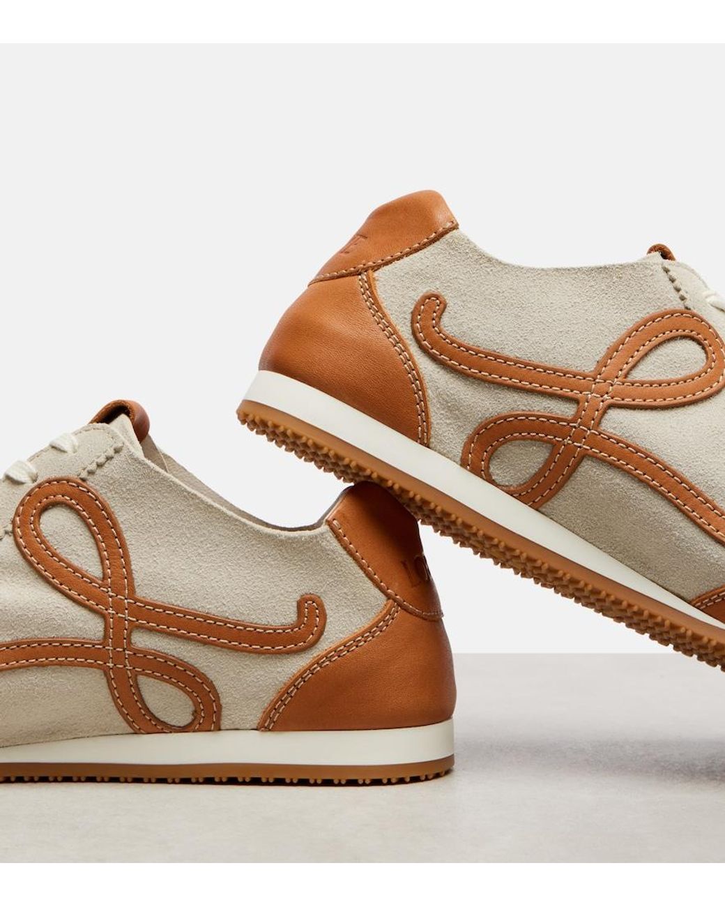 Loewe White Ballet Runner 2.0 Suede Sneakers