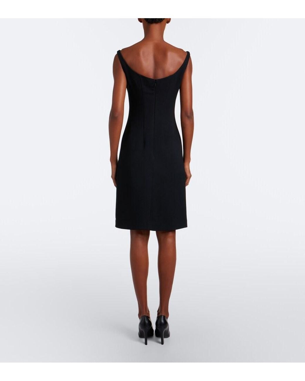 The Row Black Arie Crepe Cady Minidress
