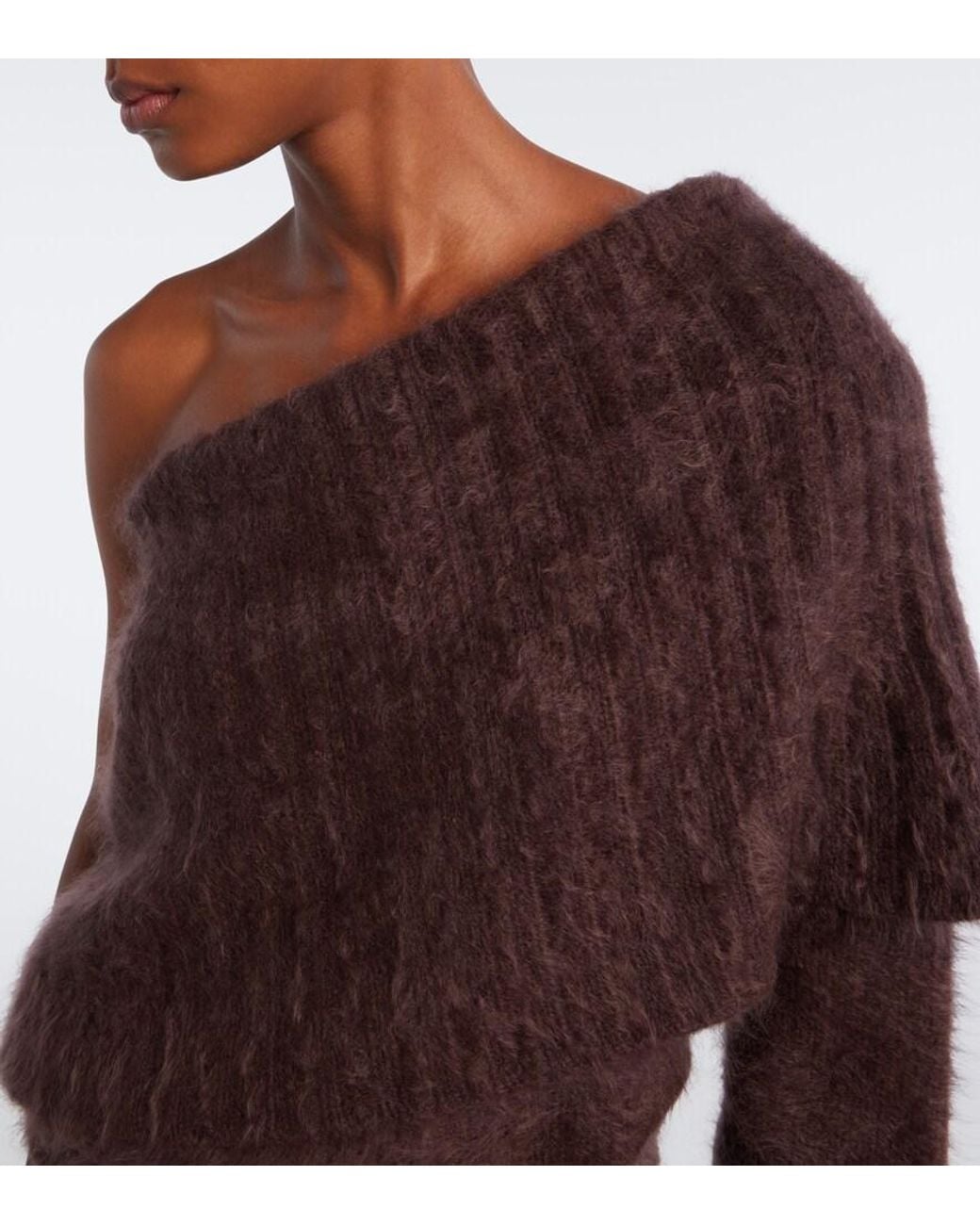Joseph Brown Parwich One-Shoulder Cashmere Sweater