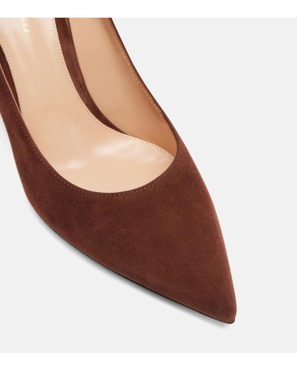 Gianvito Rossi Brown Piper 85 Suede Pumps