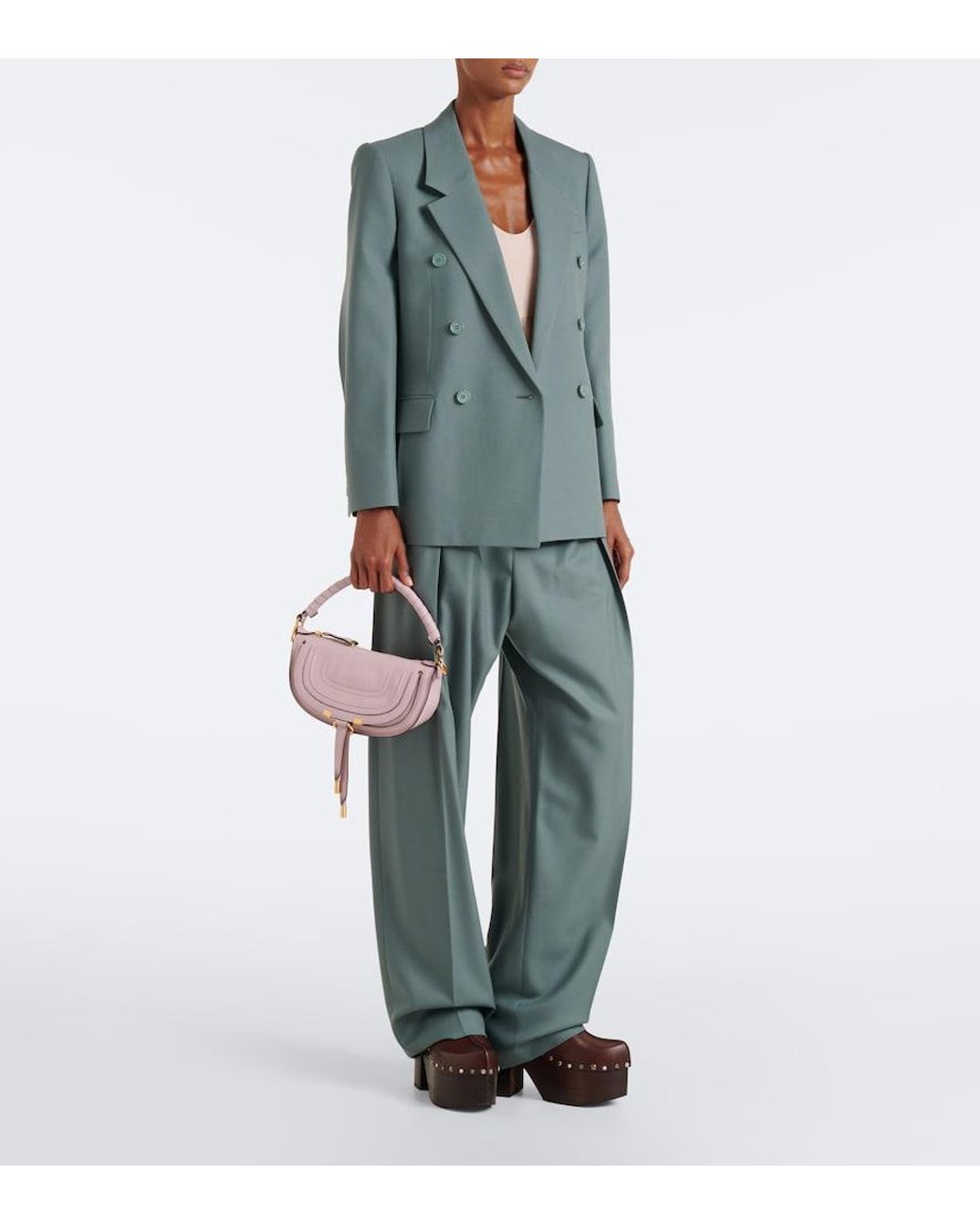 Chloé Pink Marcie Small Leather Shoulder Bag