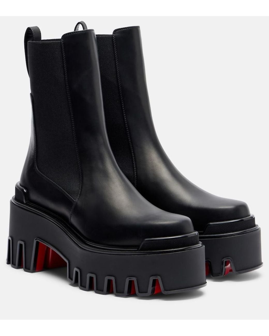Christian Louboutin Black Marchacroche Leather Chelsea Boots