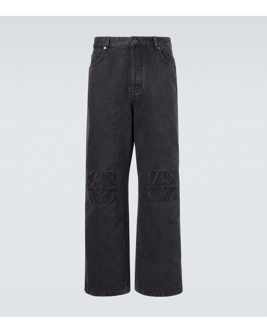 Loewe Blue Anagram Wide-Leg Jeans for men