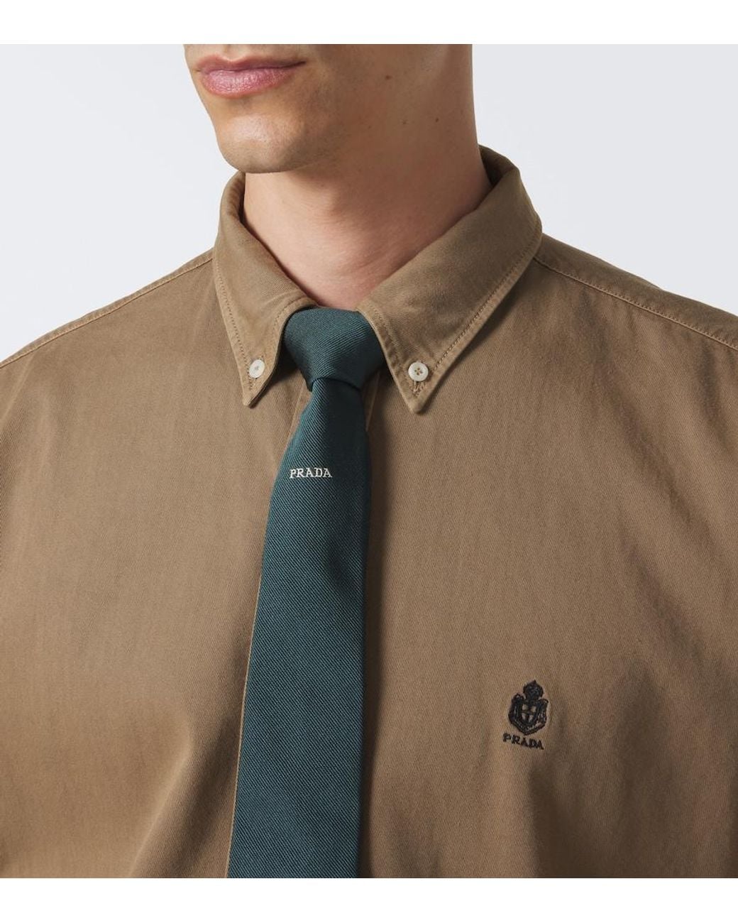Prada Krawatte Aus Seide in Blue für Herren