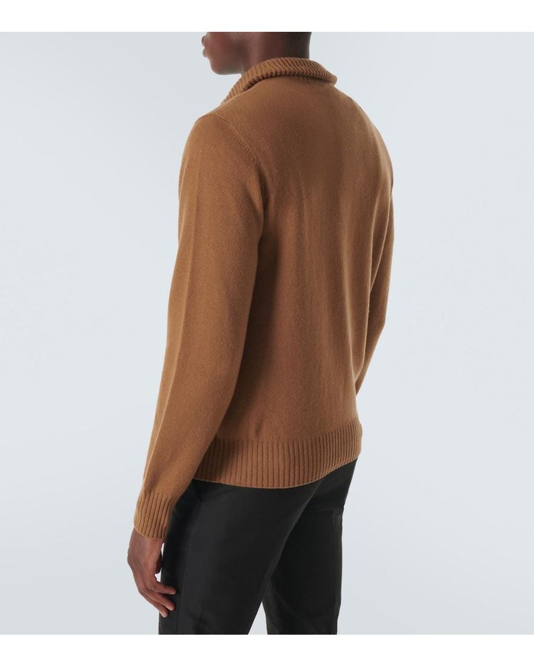 Tom Ford Brown Wool And Cashmere Turtleneck Sweater for men