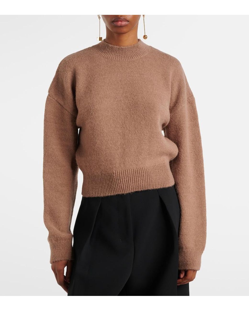 Jacquemus Brown Alpaca And Wool-Blend Sweater