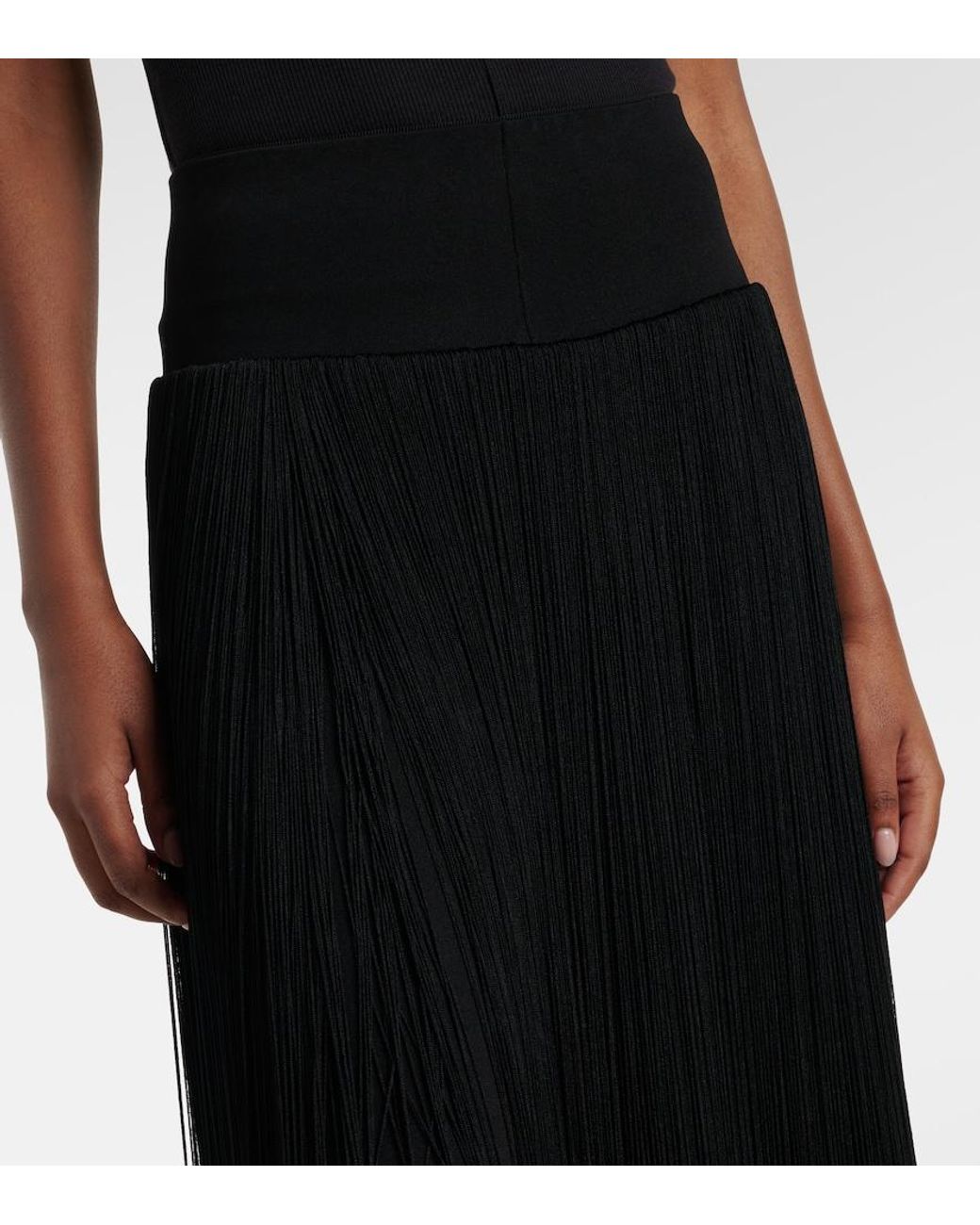 Alaïa Black Fringed Leggings