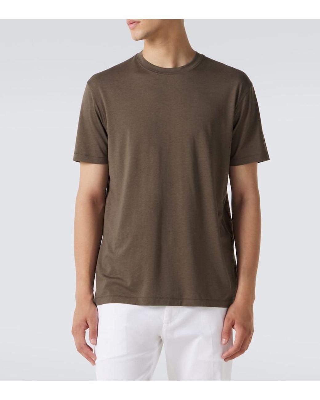 Tom Ford Brown Jersey T-Shirt for men