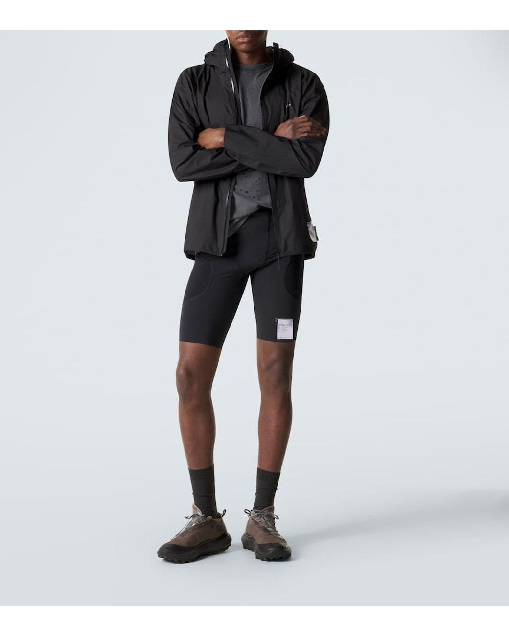 Satisfy Black Pertex 3L Fly Rain Jacket for men