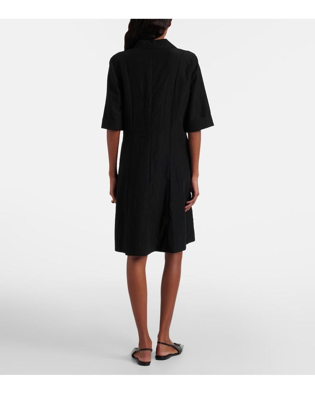 Vince Black A-Line Midi Dress