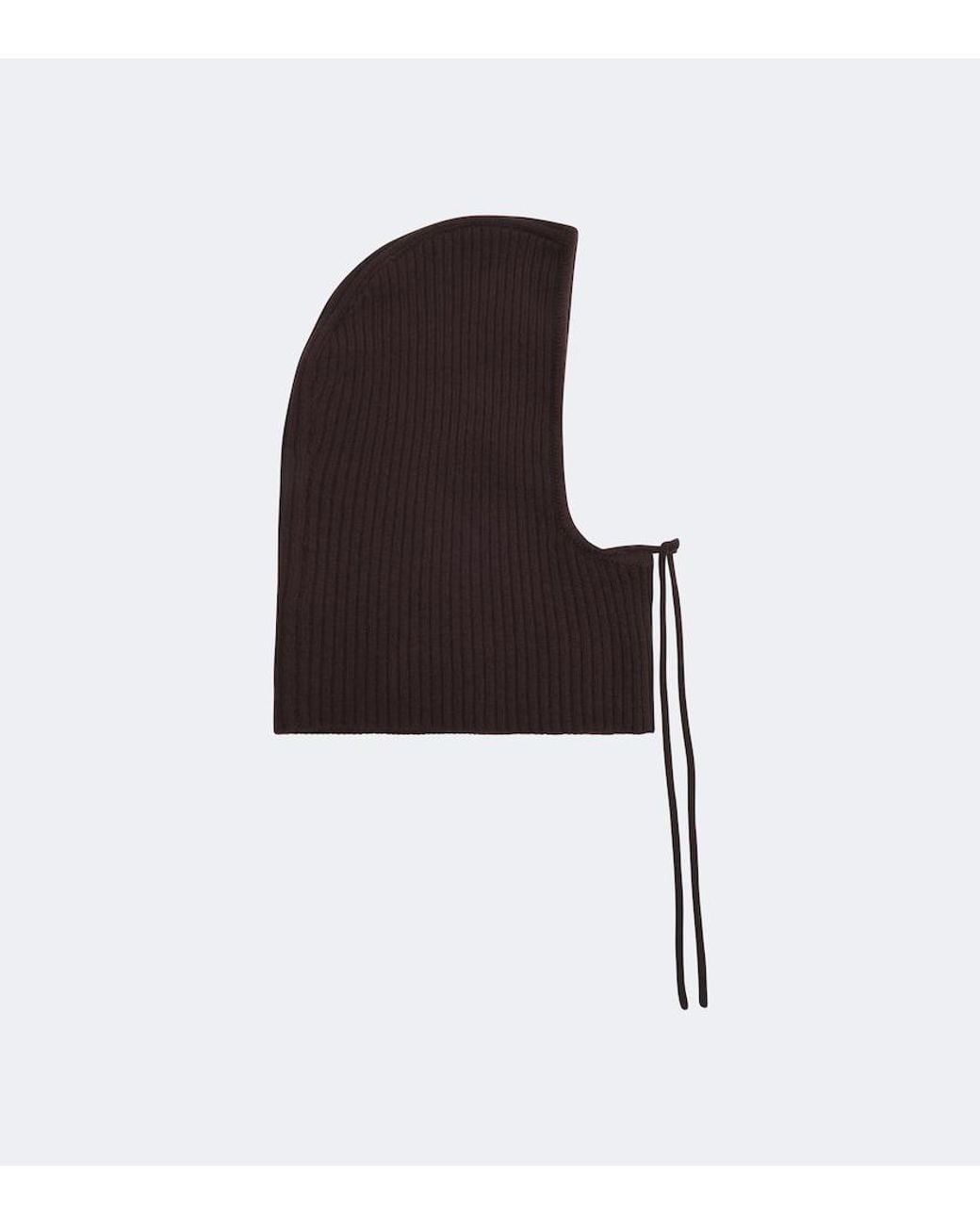 Yves Salomon Brown Ribbed-Knit Cashmere Balaclava