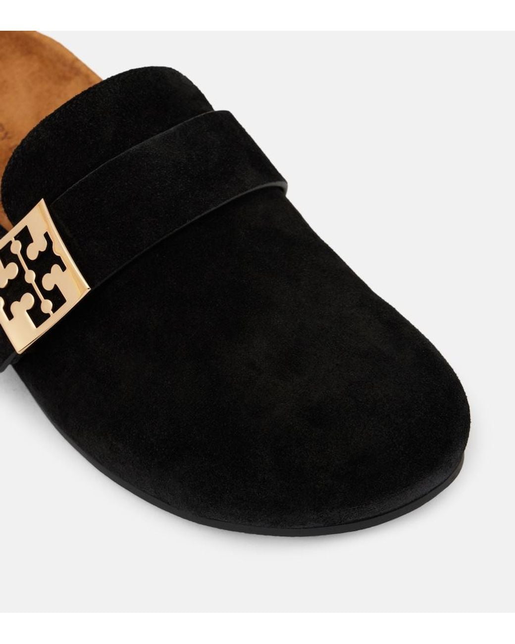 Tory Burch Black Mellow Suede Mules