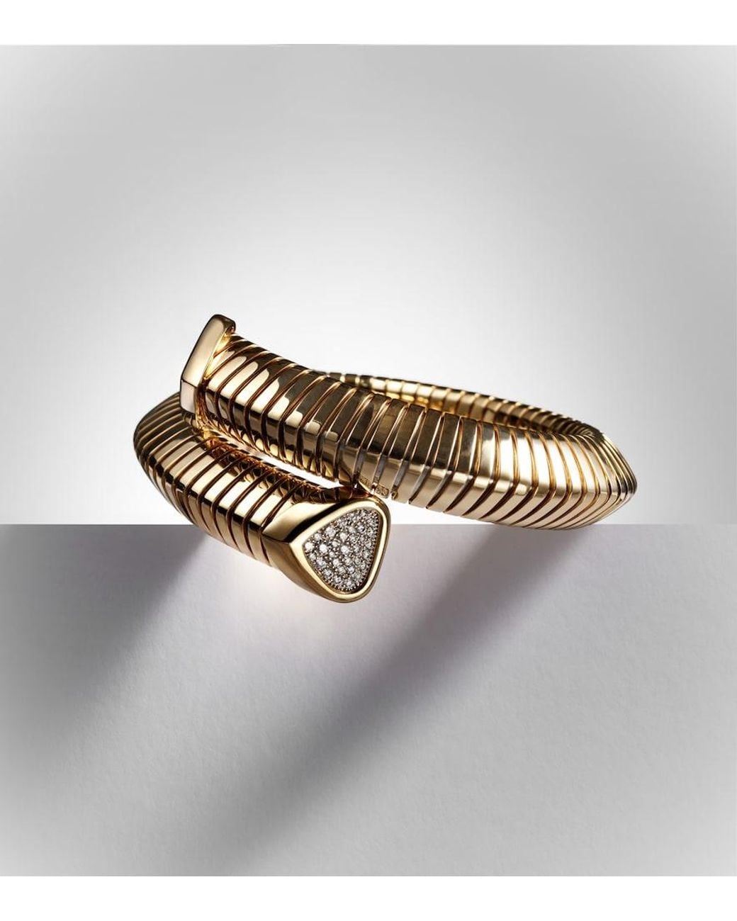 Marina B Metallic Trisola 18Kt Cuff Bracelet With Diamonds