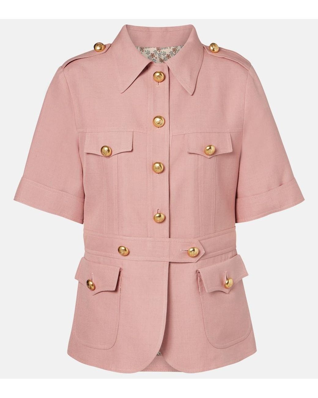 Valentino Pink Cashmere And Cotton Jacket