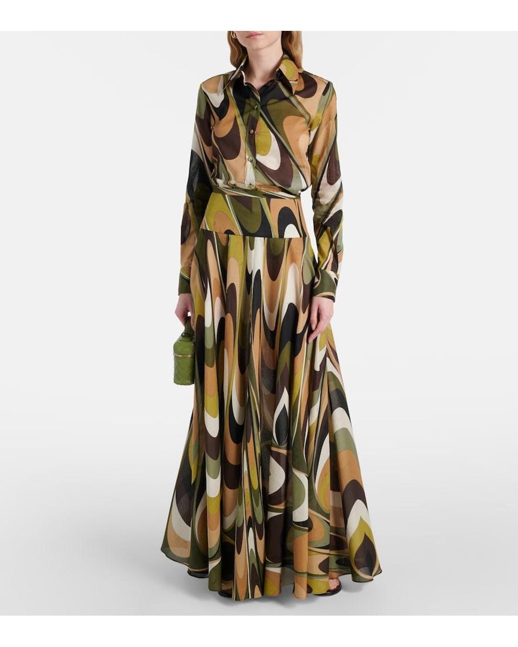 Emilio Pucci Green Onde Shirt