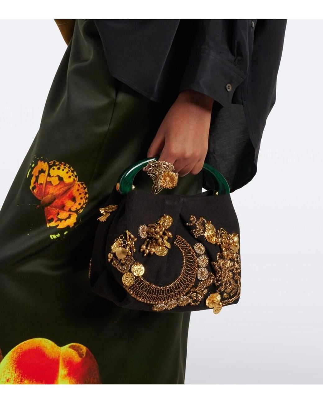 Borsa A Mano Small di Dries Van Noten in Black