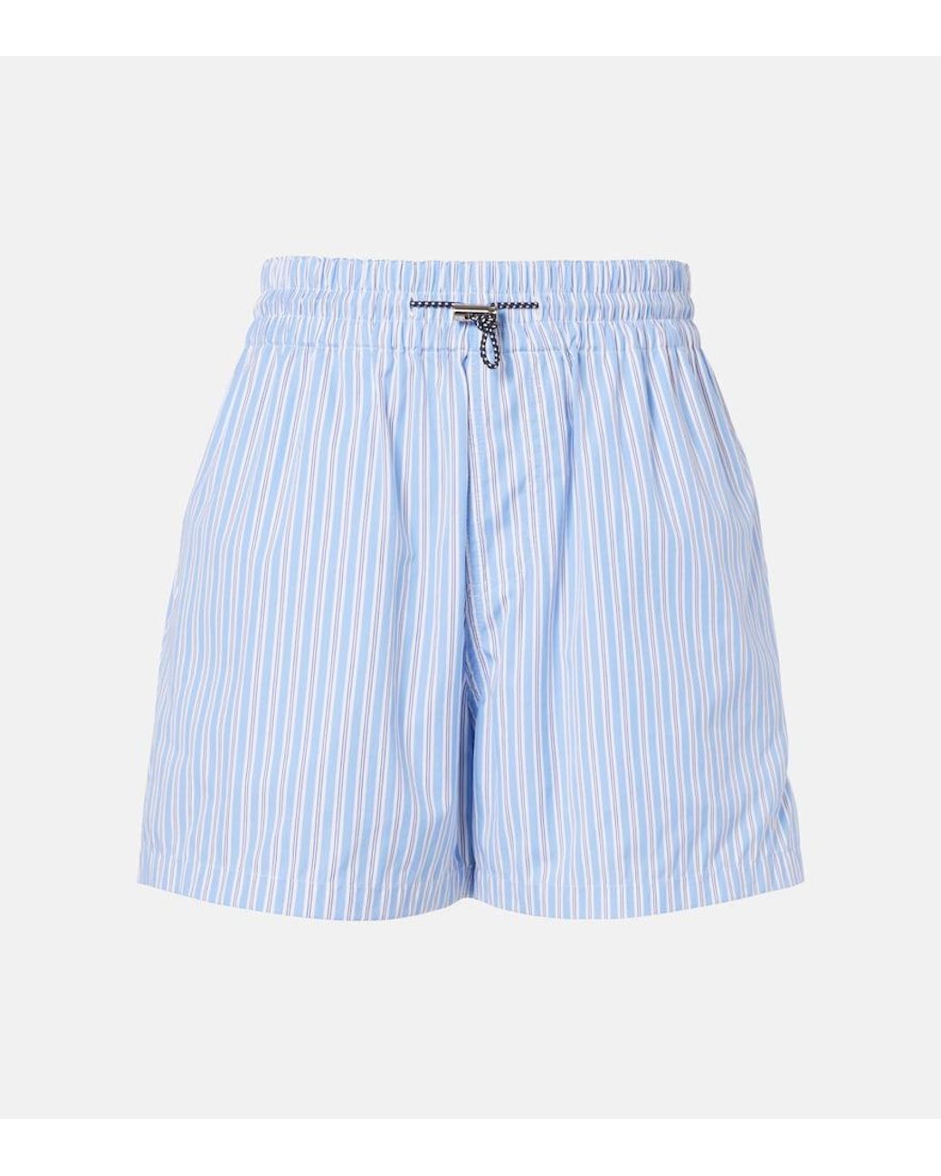 Short Raye En Coton Plan C en coloris Blue