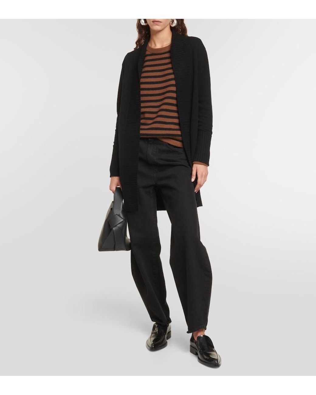 Jardin Des Orangers Black Wool And Cashmere Cardigan