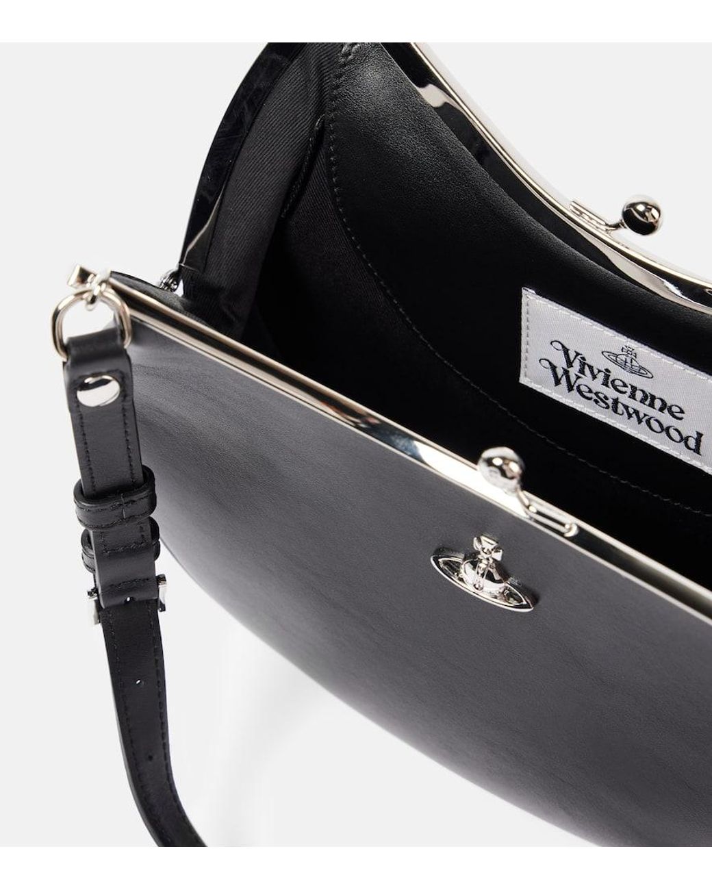 Vivienne Westwood Charm Frame Small Leather Shoulder Bag in
