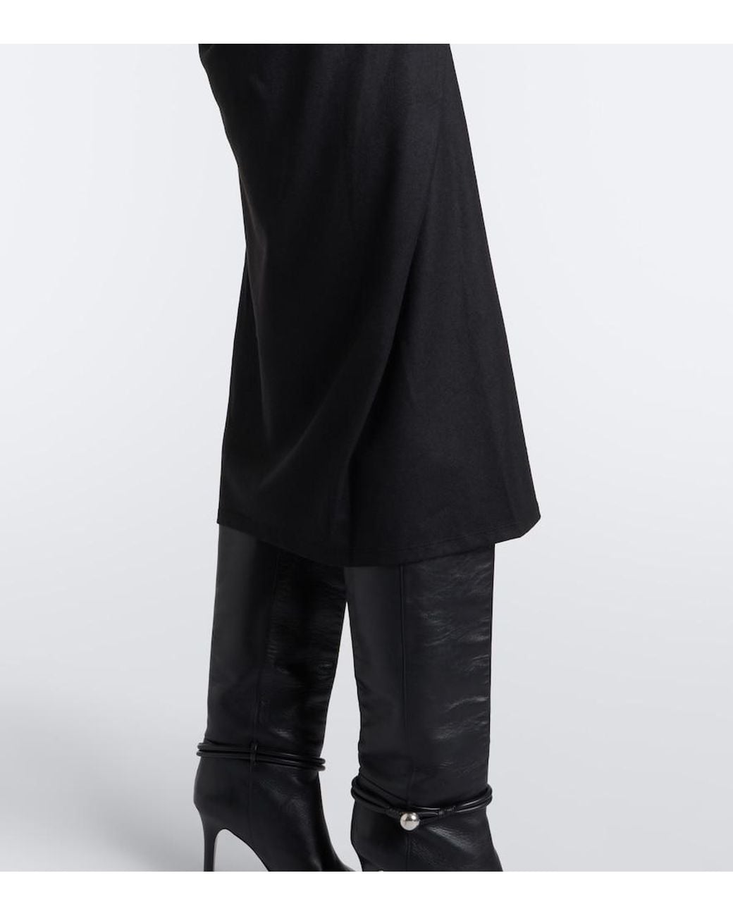 Isabel Marant Black Jeldia Draped Midi Skirt
