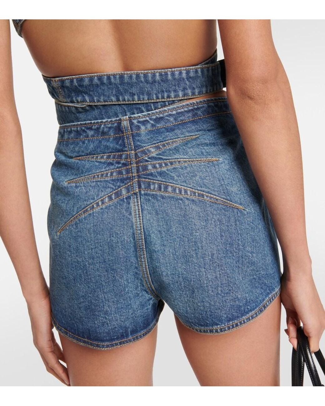 Alaïa Blue Alaia Denim Shorts