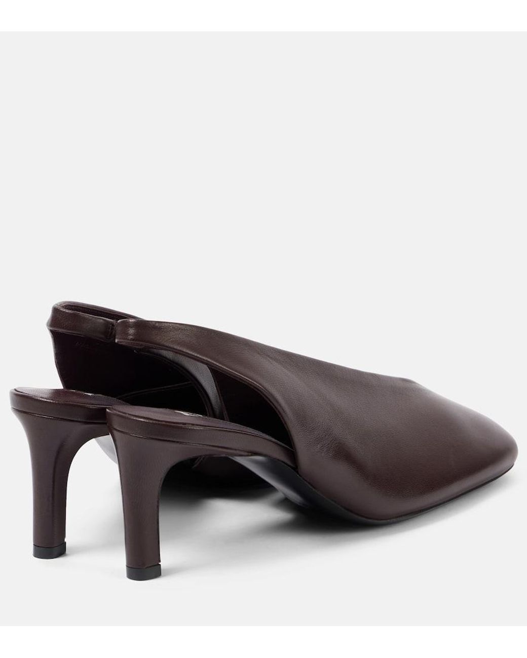 Jil Sander Black Leather Slingback Pumps