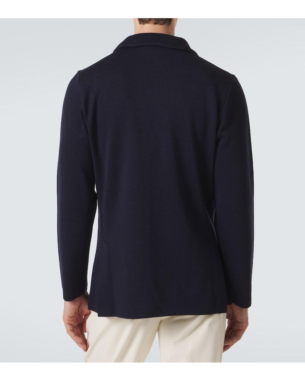 Lardini Blue Virgin Wool Blazer for men