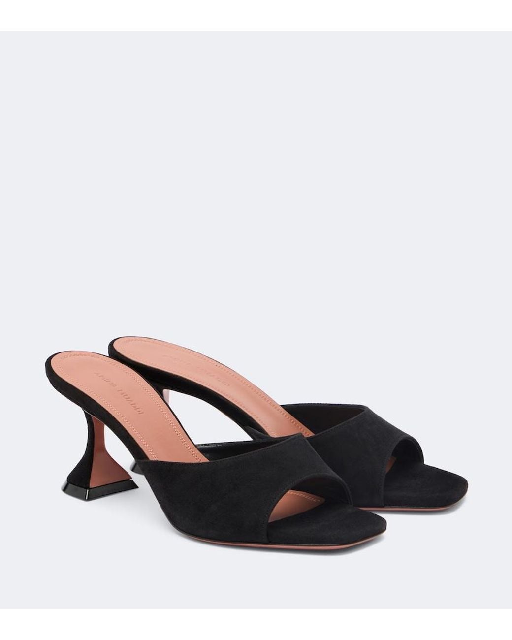 AMINA MUADDI Brown Lupita Suede Mules