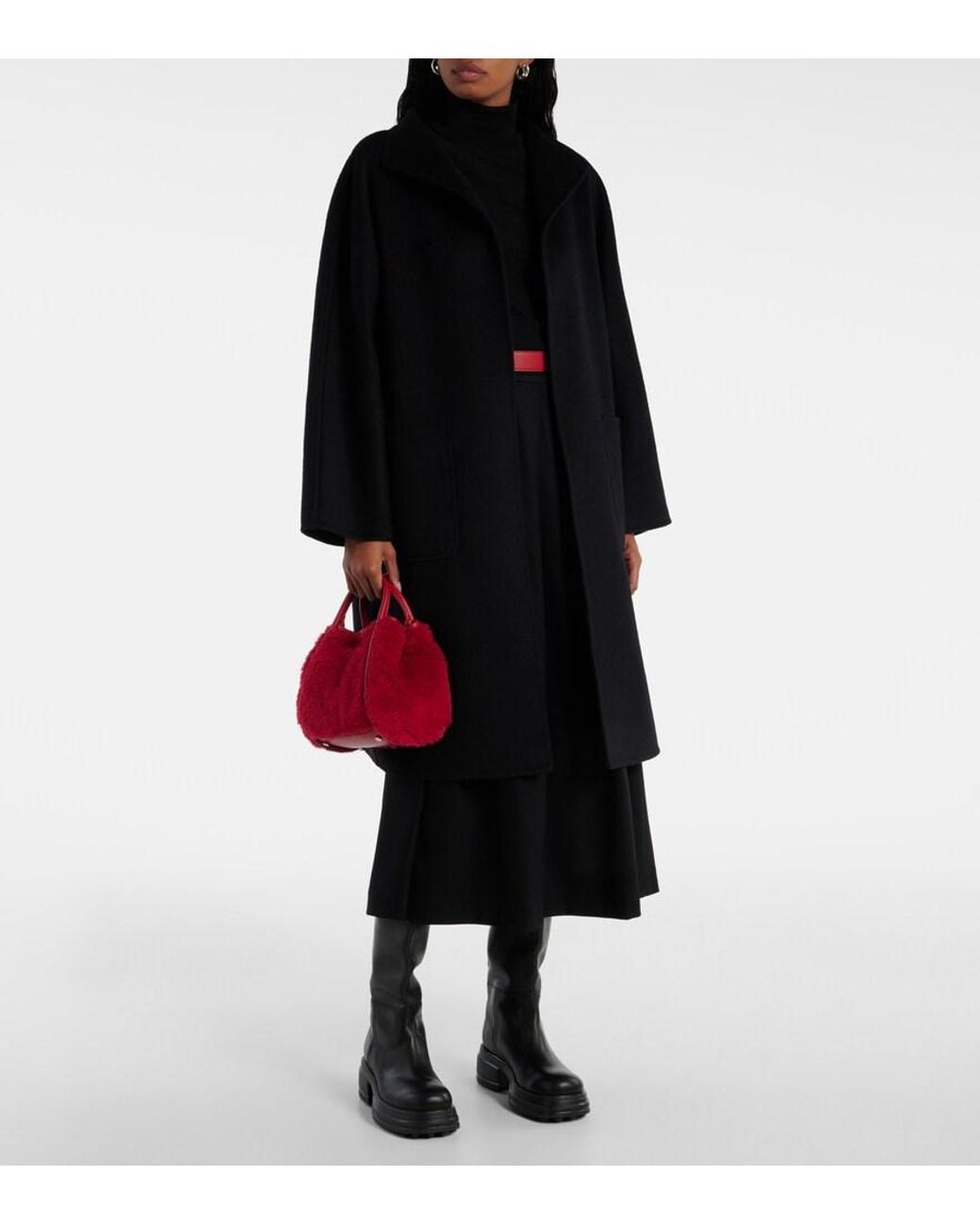 Max Mara Red Marine Small Teddy Tote Bag