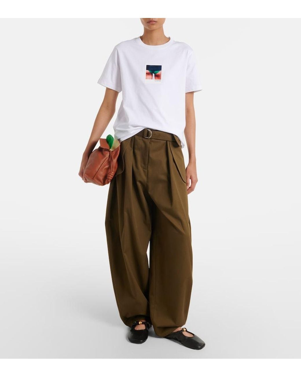 Loewe White Applique Cotton Jersey T-Shirt