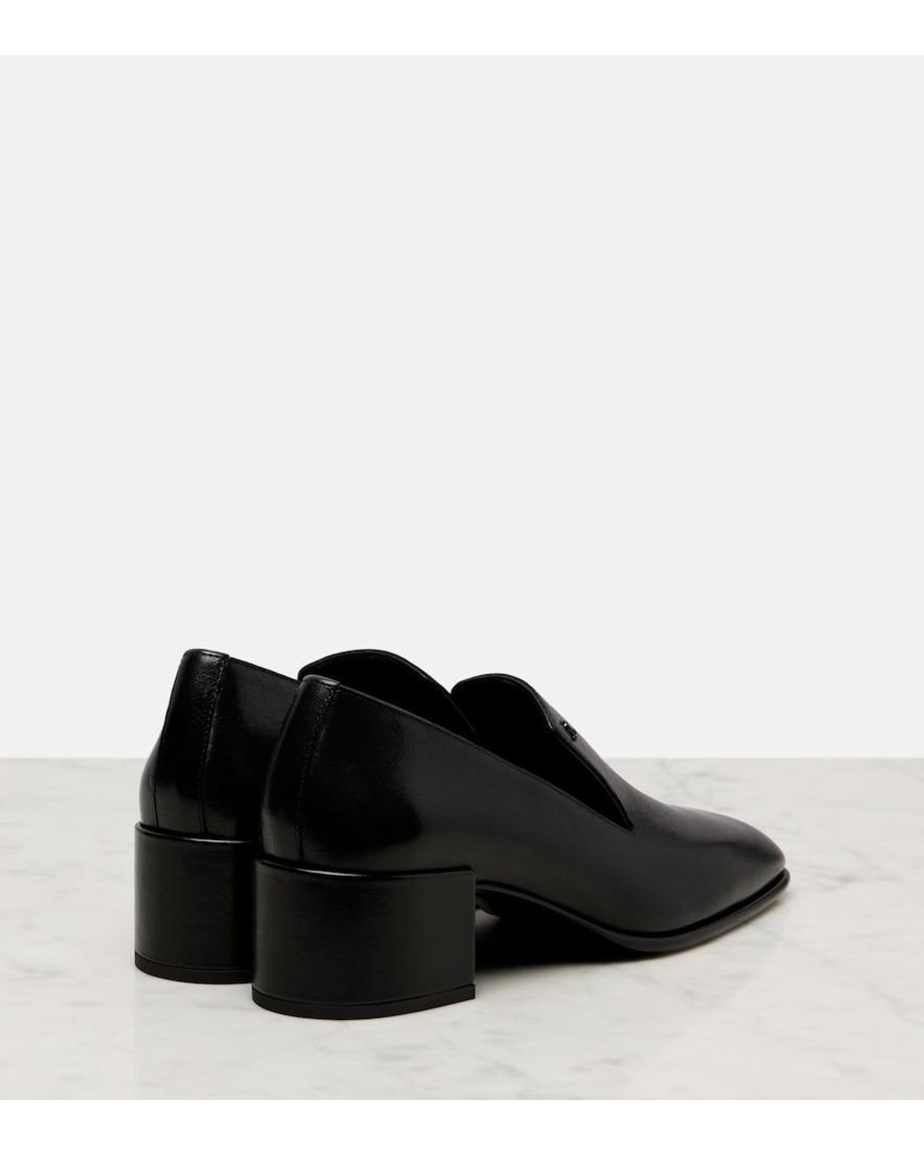 Jimmy Choo Black Eliot Slipper 45 Leather Pumps