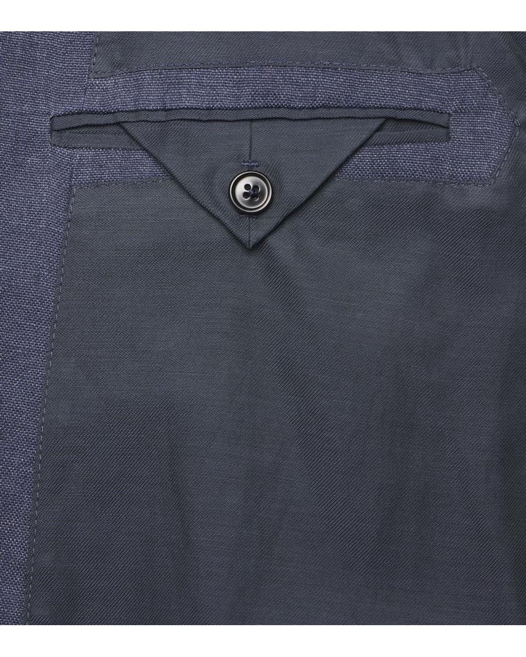 Zegna Blue Il Conte Linen Jacket for men