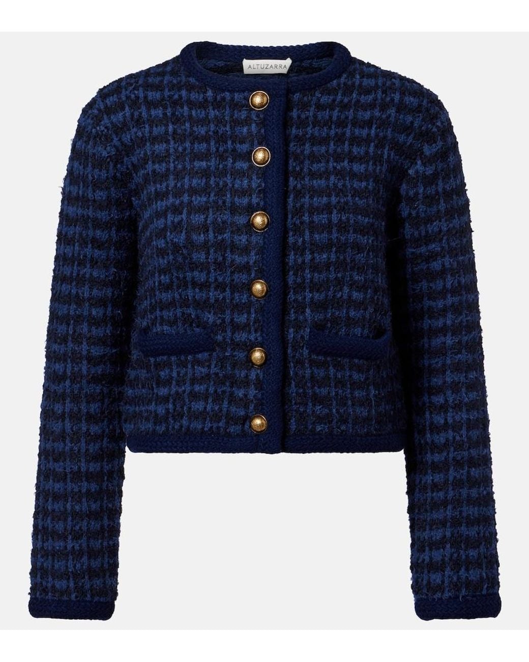 Altuzarra Blue Conroy Tweed Jacket