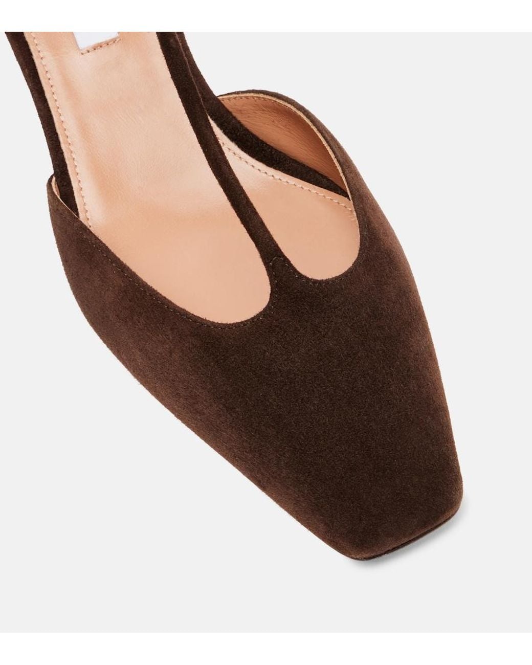 Aquazzura Brown Sorbonne 35 Suede Pumps