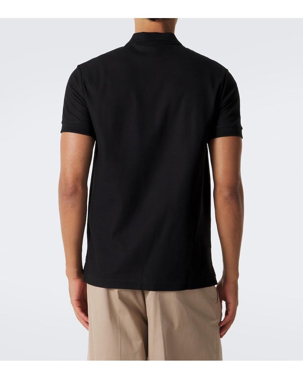 Burberry Black Cotton Pique Polo Shirt for men