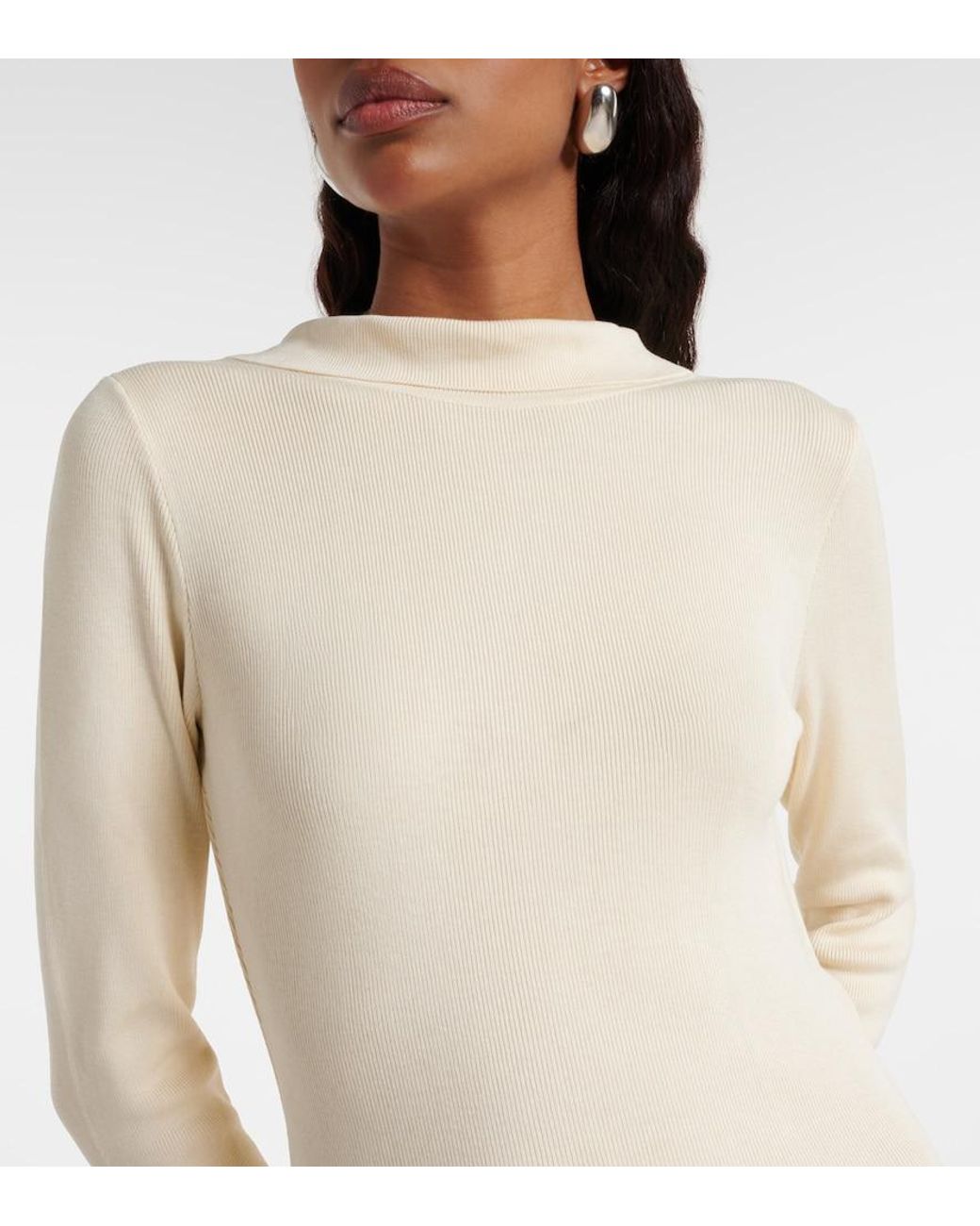 AYA MUSE White Elowen Open-Back Silk-Blend Maxi Dress