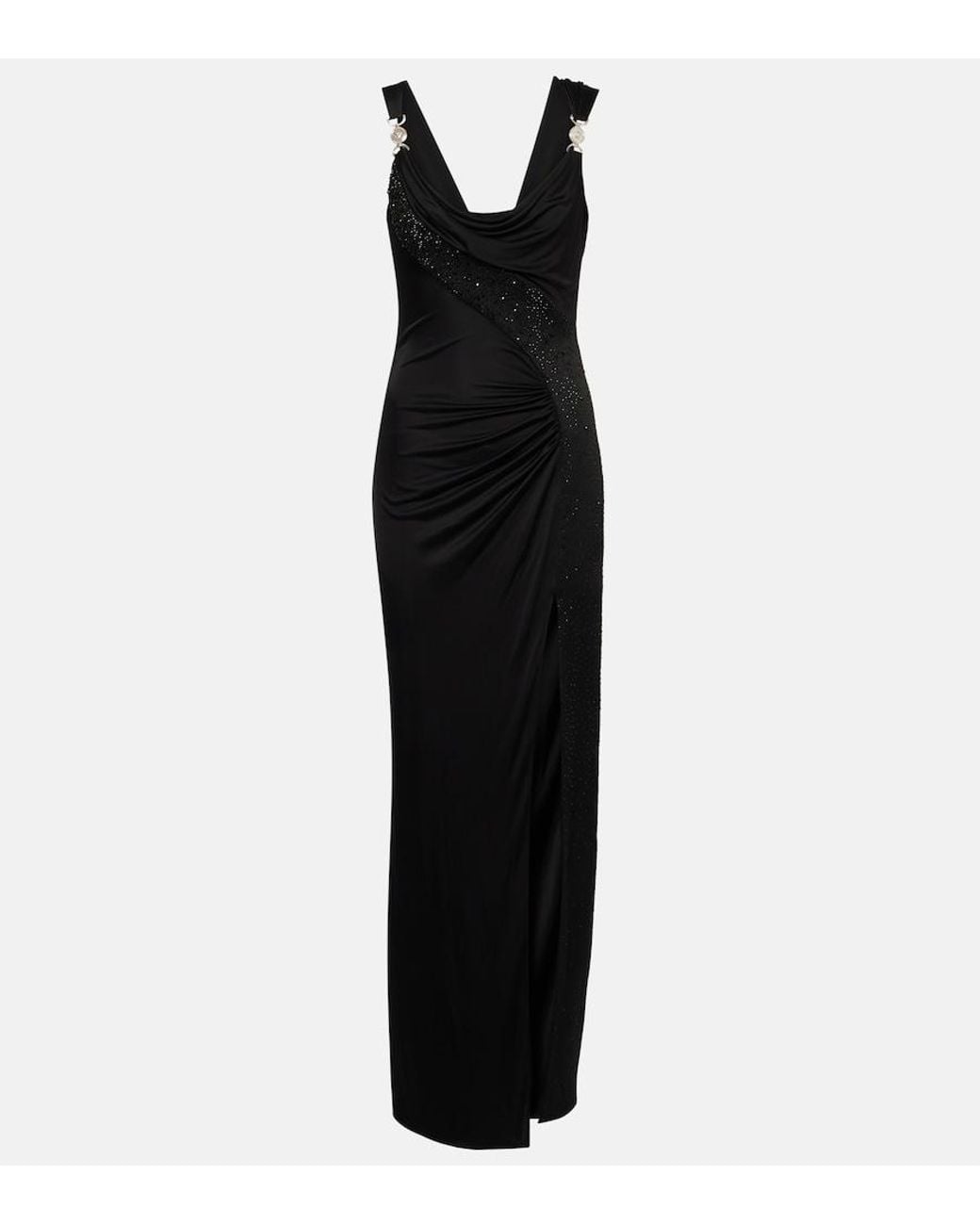 Robe Longue Versace en coloris Black
