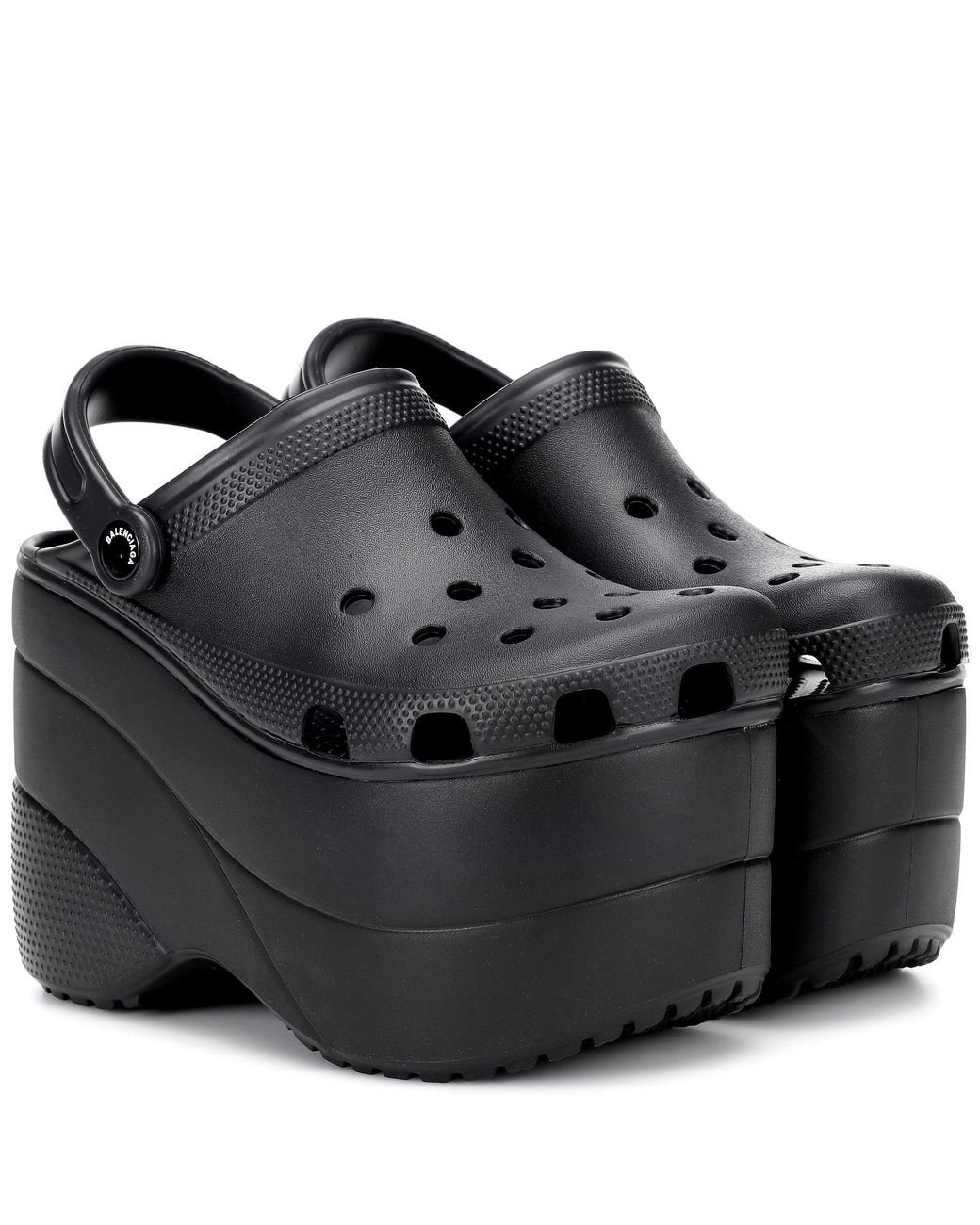 slå Spekulerer Bygge videre på Balenciaga Platform Crocs in Black | Lyst