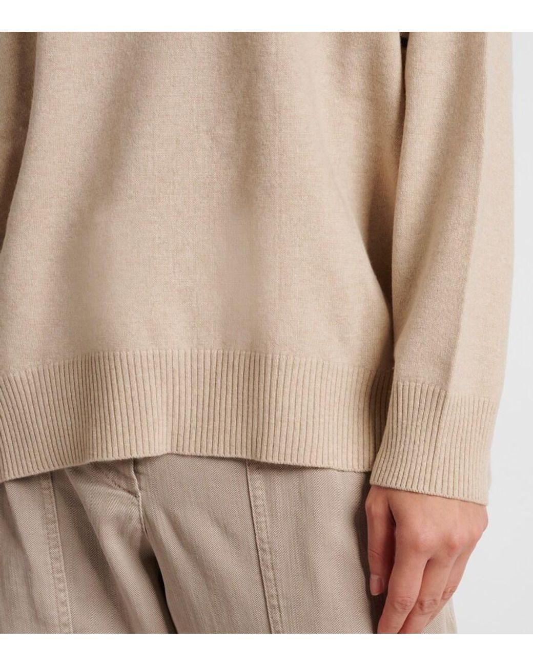 Brunello Cucinelli Natural Wool, Cashmere, And Silk Sweater