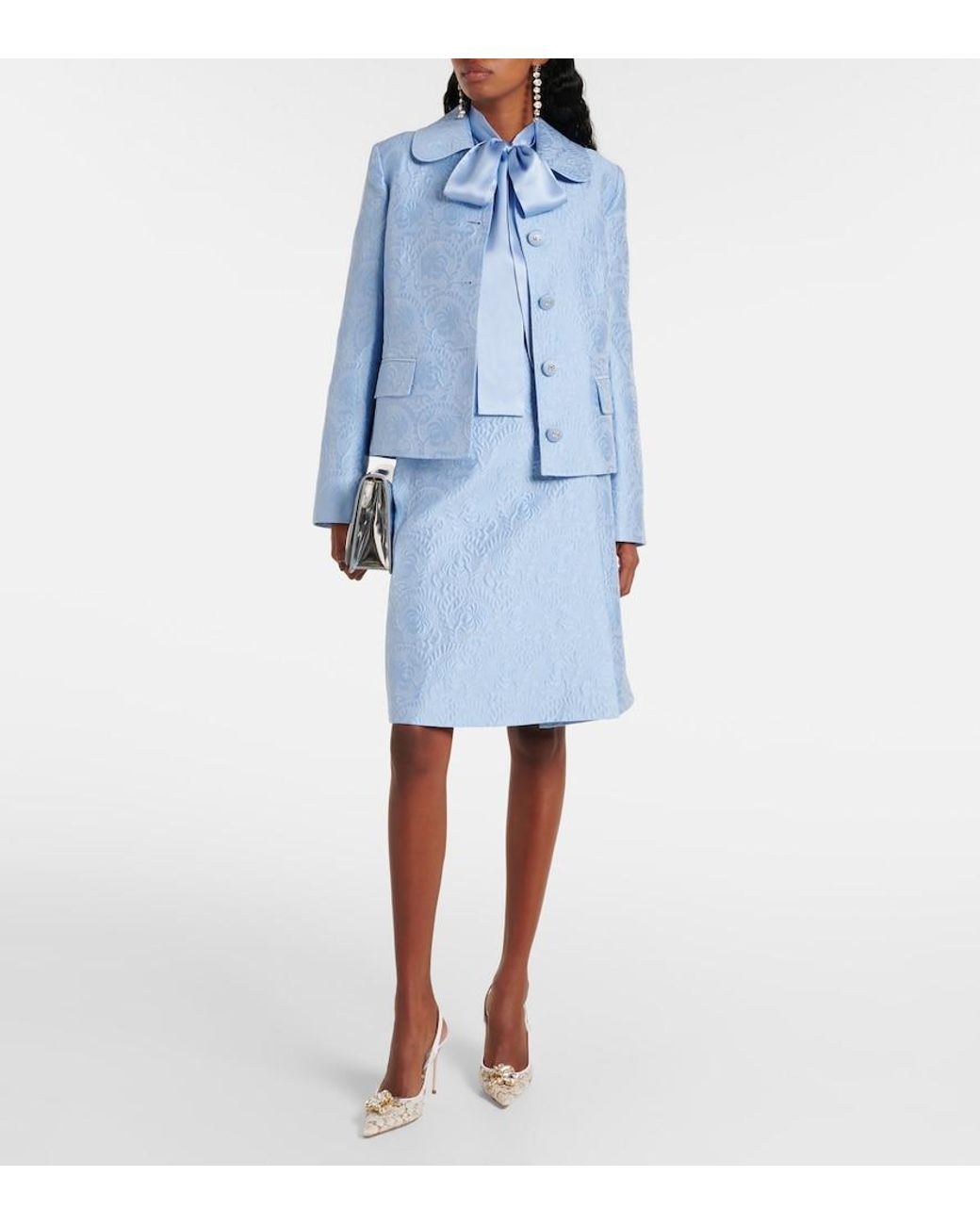 Dolce & Gabbana Blue Skirt With Logo