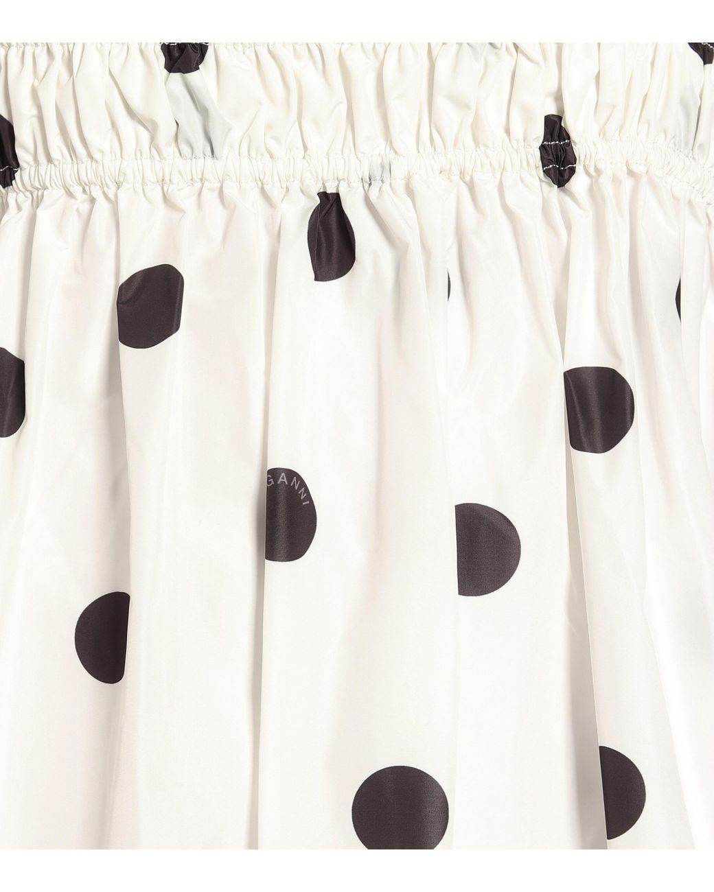 ganni cotton poplin trapeze dress