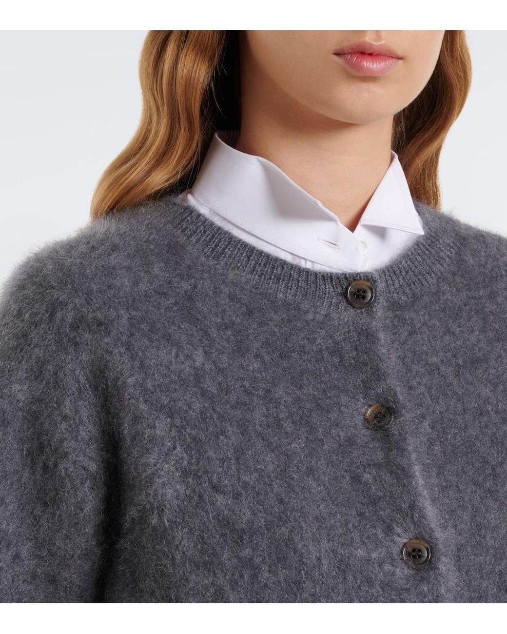 Lisa Yang Gray Lucianne Cashmere Cardigan