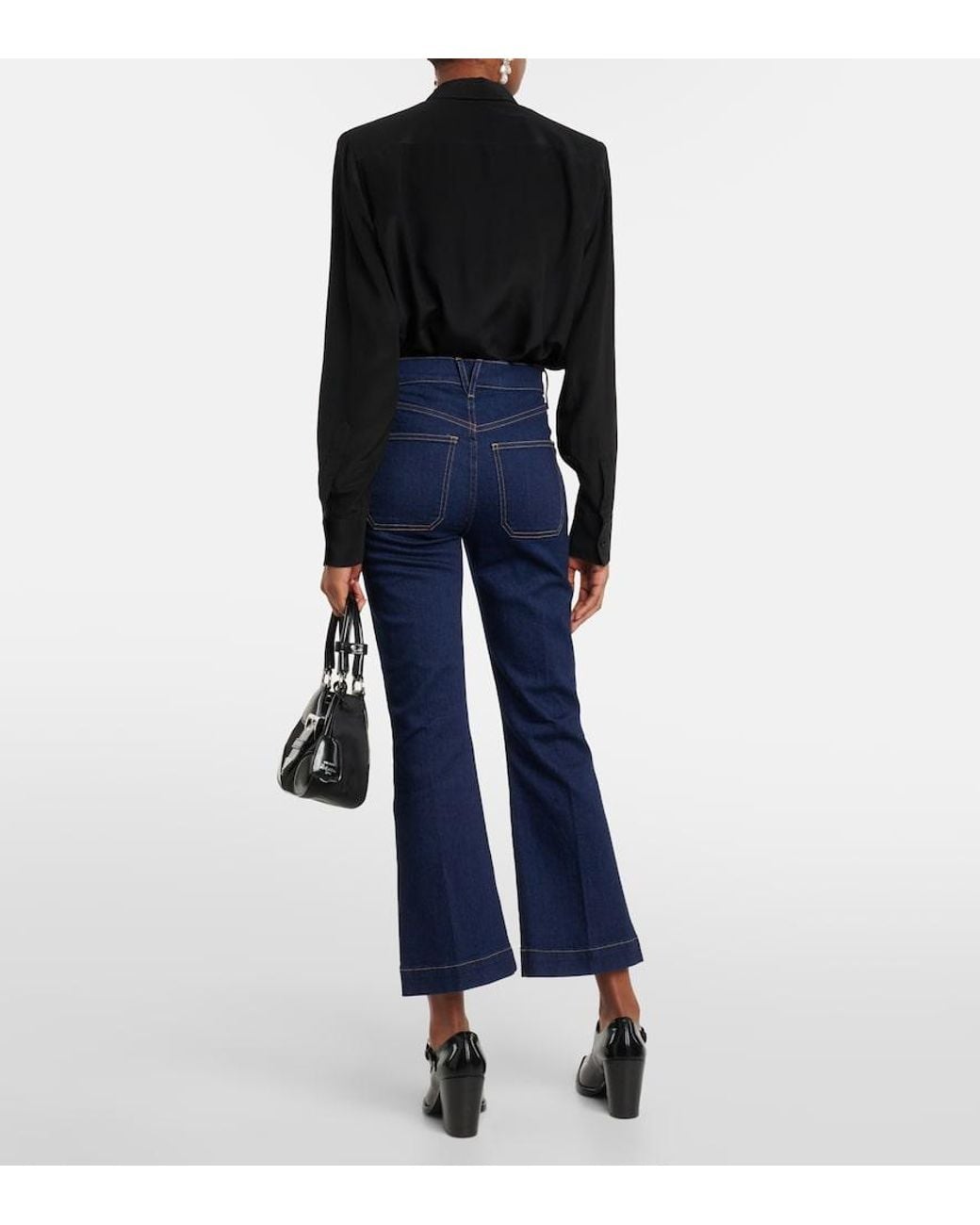 Veronica Beard Blue Cropped Jeans Carson