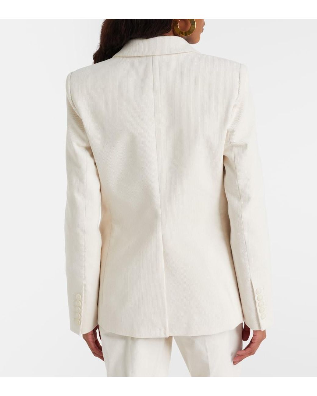 Nili Lotan Natural Marshal Cotton Corduroy Blazer